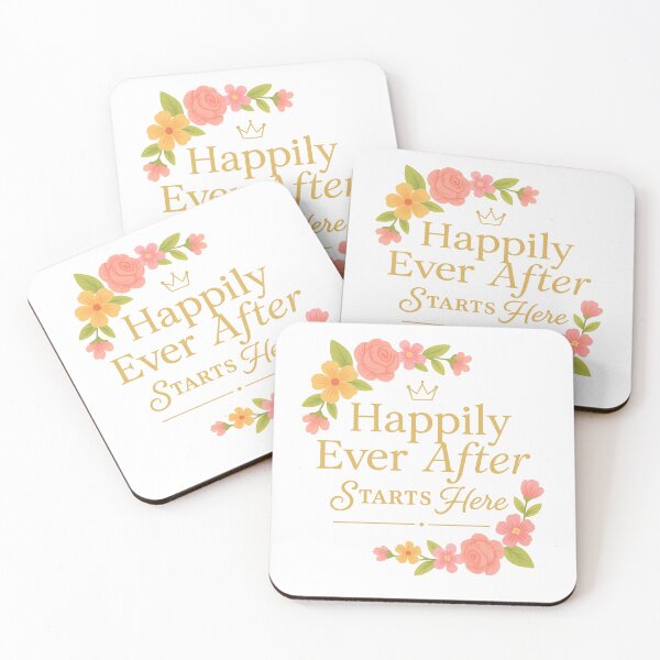 Item preview, Happily Ever After Starts Here – Elegant Floral Wedding & Engagement Design designed and sold by SoulThread Studio.