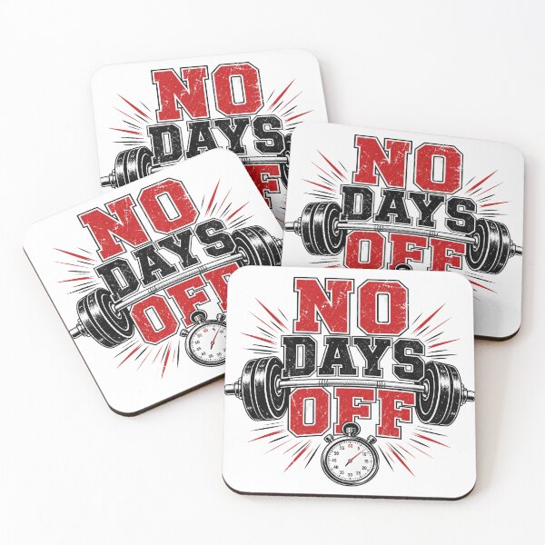 Item preview, No Days Off Gym Barbell Vintage T-Shirt — Light Version designed and sold by TheOddPrints.