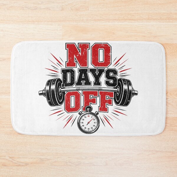 Item preview, No Days Off Gym Barbell Vintage T-Shirt — Light Version designed and sold by TheOddPrints.