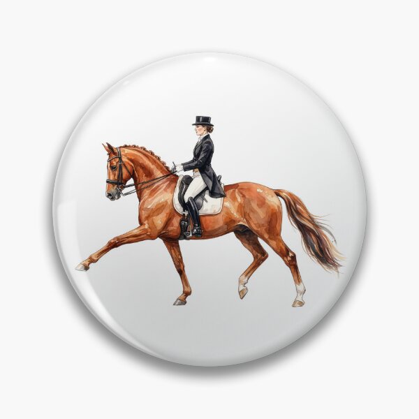 Item preview, Chestnut Dressage Horse Watercolor Illustration designed and sold by Rutvain.