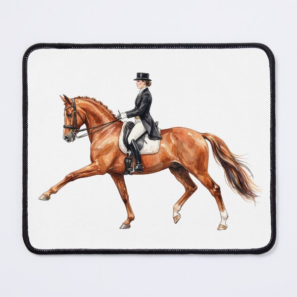 Item preview, Chestnut Dressage Horse Watercolor Illustration designed and sold by Rutvain.