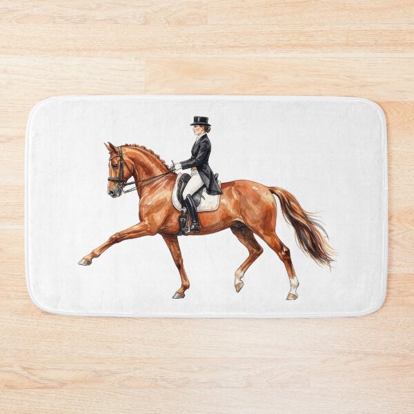 Item preview, Chestnut Dressage Horse Watercolor Illustration designed and sold by Rutvain.