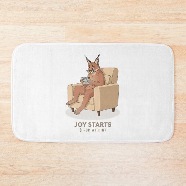 Item preview, Relaxing Caracal Gaming Session Retro Aesthetic designed and sold by COZY VINTAGE animal.