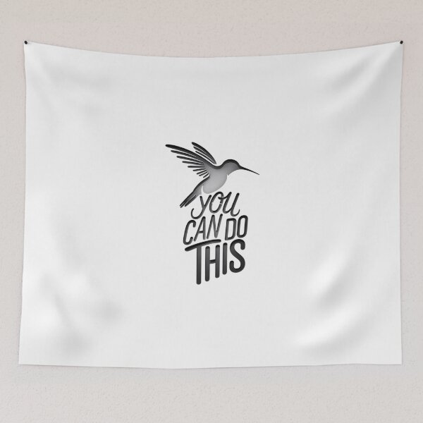 Item preview, "You can do this" Minimalist Youth Trend Design in Black White designed and sold by ErgTime.