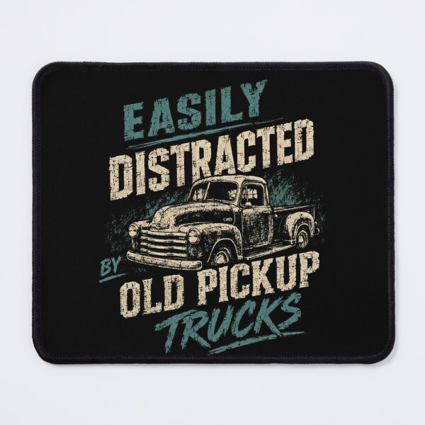 Item preview, Easily Distracted By Old Pickup Trucks Vintage Truck Enthusiast Lover designed and sold by HumansStuck12.