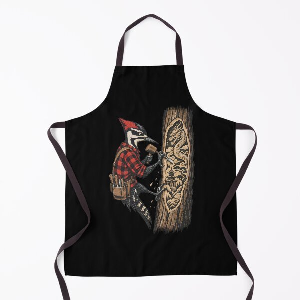 Item preview, Woodpecker Wood Carver Dragon Art designed and sold by drawlinershop.
