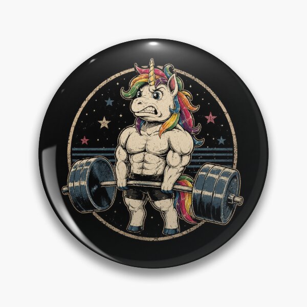 Item preview, Retro Muscular Unicorn Deadlift Gym Strength Workout  designed and sold by Moizento.