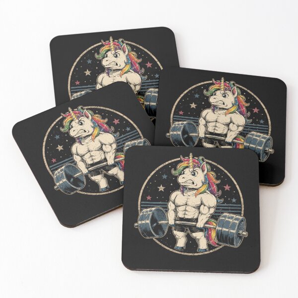 Item preview, Retro Muscular Unicorn Deadlift Gym Strength Workout  designed and sold by Moizento.
