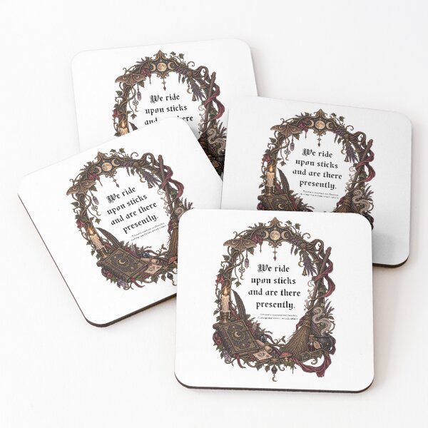 Item preview, We Ride Upon Sticks And Are There Presently - Tituba Salem Witch Trials Quote | Dark Academia Witch Frame designed and sold by Neurospicy Trolls.