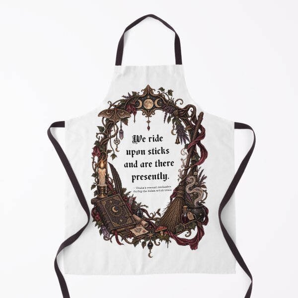 Item preview, We Ride Upon Sticks And Are There Presently - Tituba Salem Witch Trials Quote | Dark Academia Witch Frame designed and sold by Neurospicy Trolls.