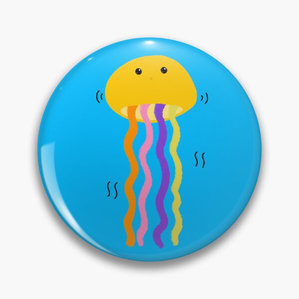 Item preview, Cute Colorful Wiggling Jellyfish – Whimsical Ocean Life Design designed and sold by MoqunaDesign.