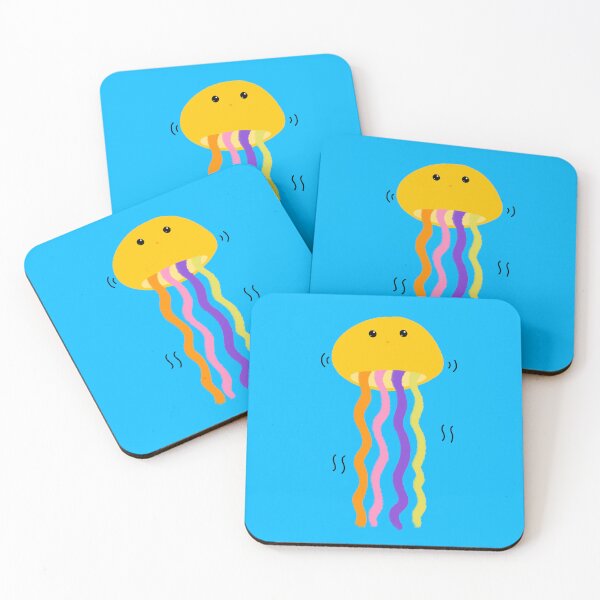 Item preview, Cute Colorful Wiggling Jellyfish – Whimsical Ocean Life Design designed and sold by MoqunaDesign.