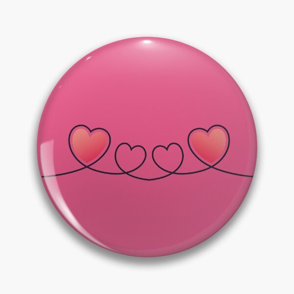 Item preview, Continuous Line Hearts Pink Gradient Sticker Art designed and sold by SolutionsArt.