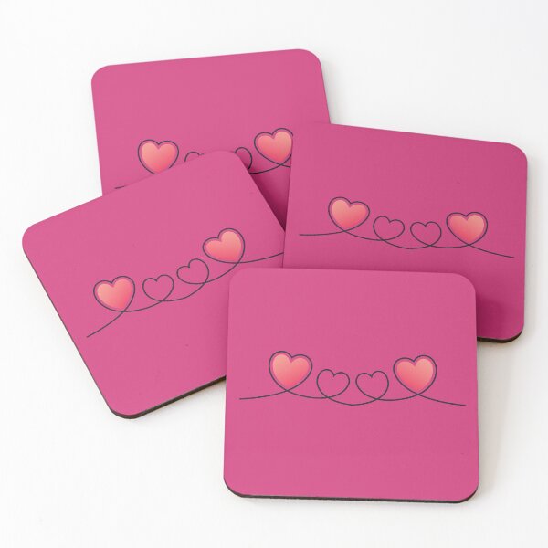 Item preview, Continuous Line Hearts Pink Gradient Sticker Art designed and sold by SolutionsArt.