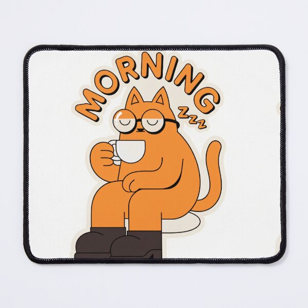 Item preview, A cat in a relaxing morning scene. designed and sold by MOCH- ART.