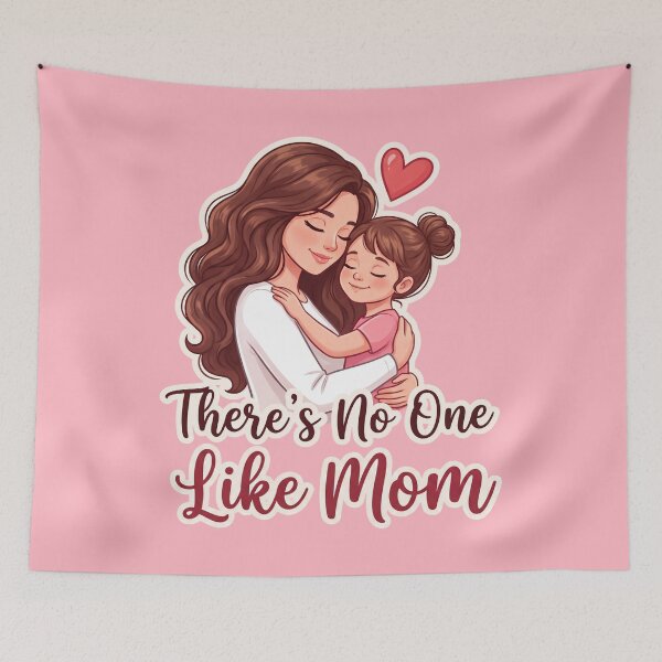 Item preview, There’s No One Like Mom – Cute Mother and Daughter Love Illustration 4 designed and sold by WordPlayStudio.