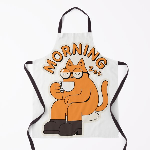 Item preview, A cat in a relaxing morning scene. designed and sold by MOCH- ART.
