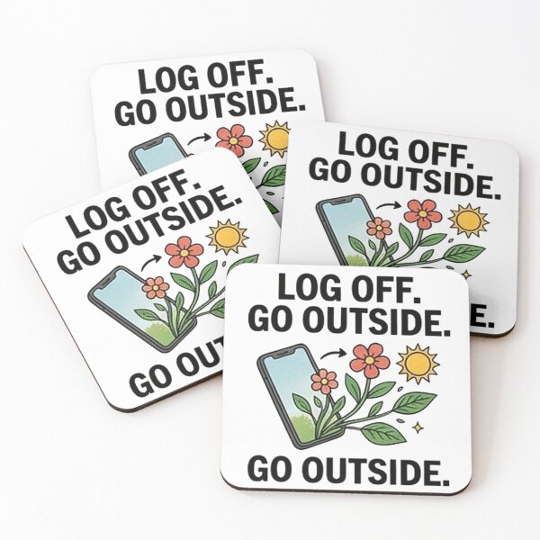 Item preview, Log Off Go Outside — Funny Digital Detox Design designed and sold by Tipsy24.
