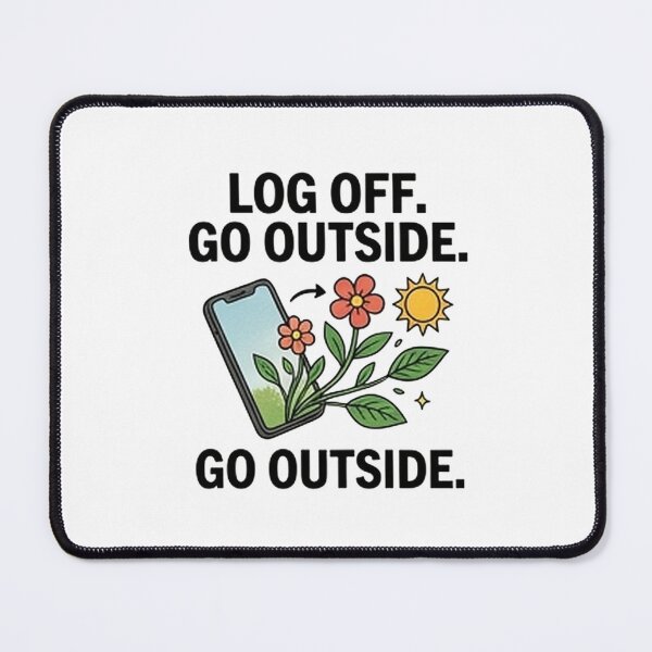 Item preview, Log Off Go Outside — Funny Digital Detox Design designed and sold by Tipsy24.