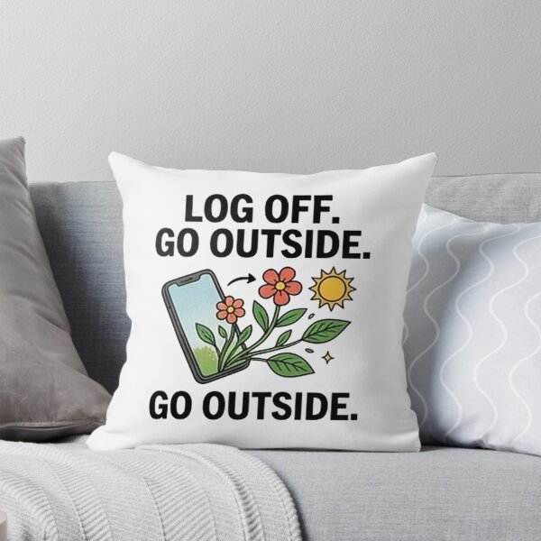 Item preview, Log Off Go Outside — Funny Digital Detox Design designed and sold by Tipsy24.