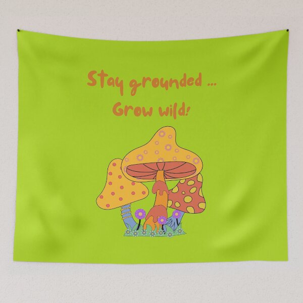 Item preview, Whimsical Colourful Mushrooms in a Wild Woodland designed and sold by Wonder & Whimsy.