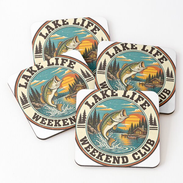 Item preview, Vintage Lake Life Weekend Club Fishing Emblem designed and sold by urbinet.