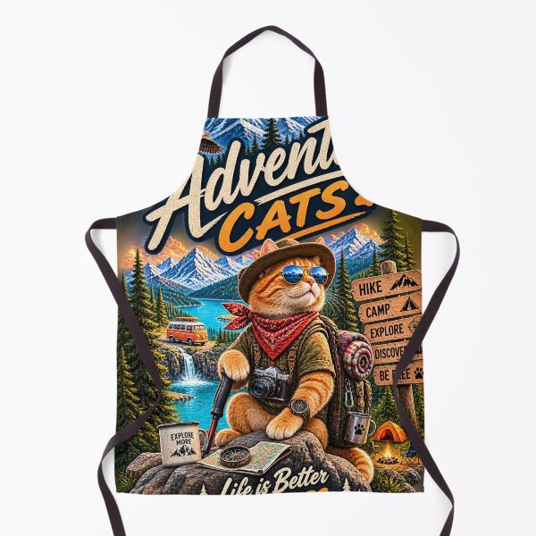 Item preview, Adventure Cat Hiking Mountain Explorer Outdoor Camping Cat Design designed and sold by TeeVibeHaus.