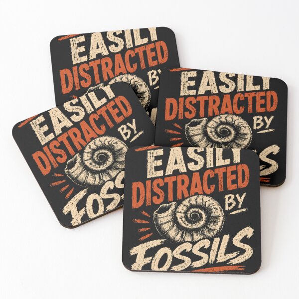Item preview, Easily Distracted By Fossils Paleontology Geologist Fossil Collector designed and sold by SkeletonsDanger.