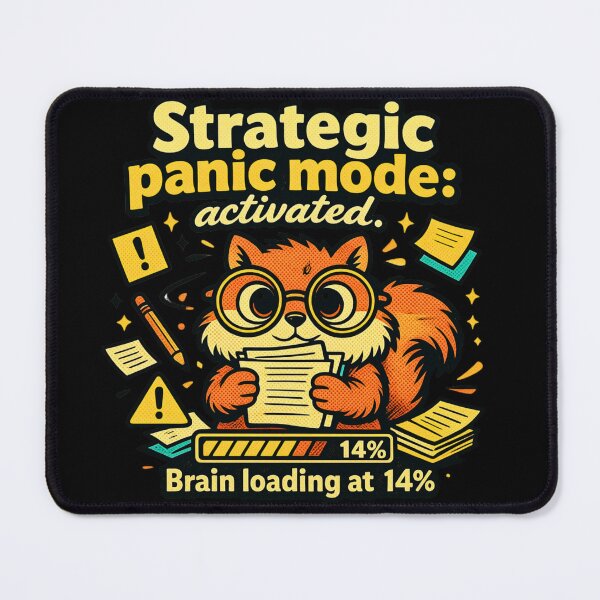 Item preview, Strategic Panic Mode Activated Student Squirrel designed and sold by TrinovaCreates.