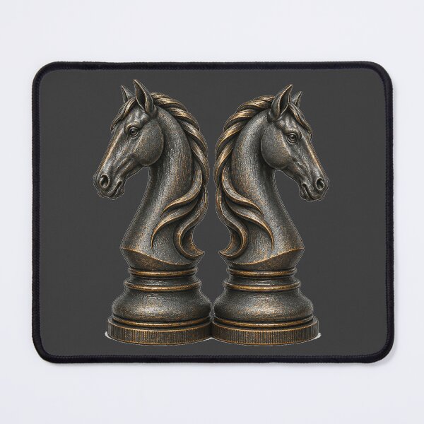 Item preview, Vintage Bronze Chess Knights designed and sold by PrintGo26.