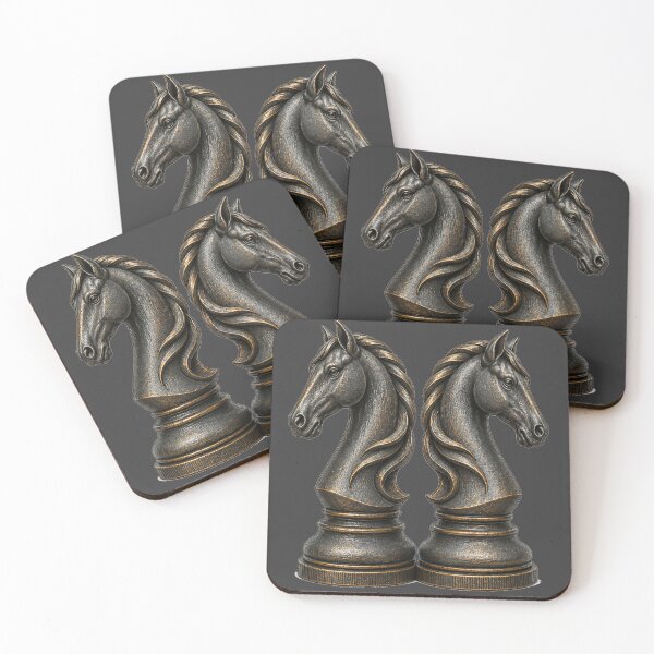 Item preview, Vintage Bronze Chess Knights designed and sold by PrintGo26.