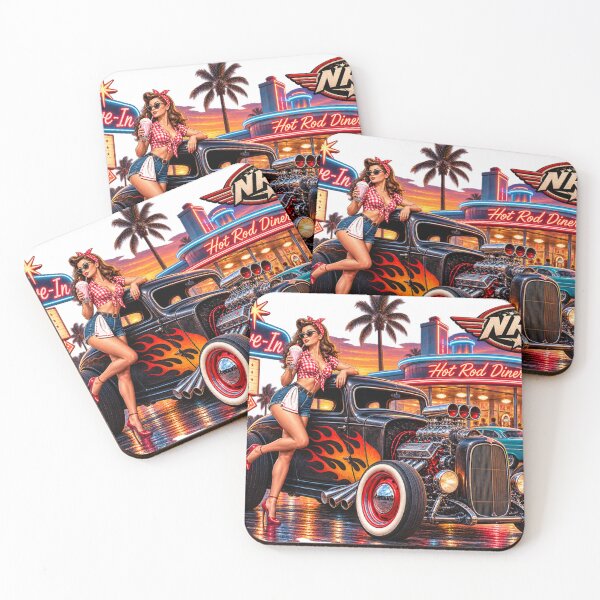 Item preview, Hot Rod Diner Retro Americana designed and sold by Normandy Road Heritage™ - Vintage Garage Art.