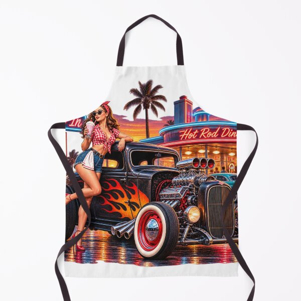 Item preview, Hot Rod Diner Retro Americana designed and sold by Normandy Road Heritage™ - Vintage Garage Art.