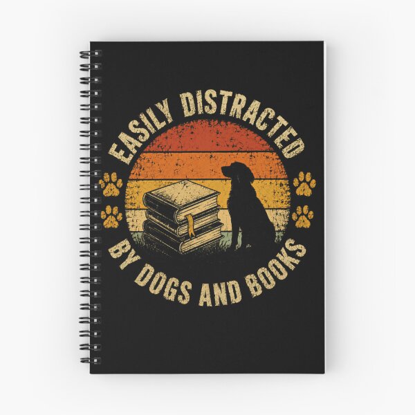 Item preview, Easily Distracted By Dogs And Books Dog Lover Bookworm Reader designed and sold by SkeletonsDanger.