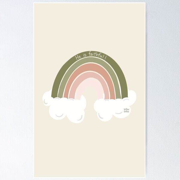 Item preview, He is Faithful - Rainbow designed and sold by Willow & Grace Designs.