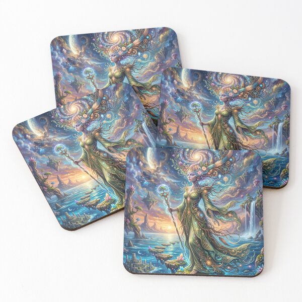Item preview, Cosmic Forest Goddess Fantasy Art | Mystical Nature Spirit designed and sold by ART BOND.