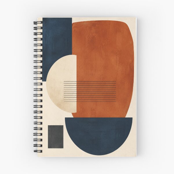 Item preview, Rust & Indigo Geometry | Contemporary Minimalist Abstract Art designed and sold by Zaramodo.