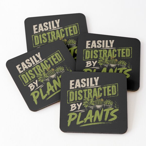 Item preview, Easily Distracted By Plants Plant Lover Gardener Green Thumb designed and sold by HumansStuck12.