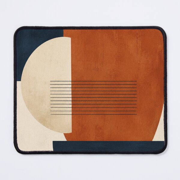 Item preview, Rust & Indigo Geometry | Contemporary Minimalist Abstract Art designed and sold by Zaramodo.