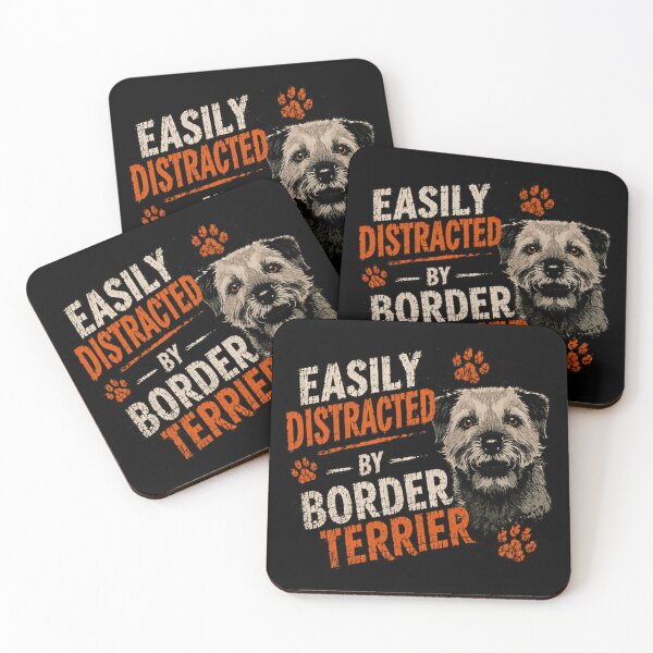 Item preview, Easily Distracted By Border Terrier Dog Lover Owner designed and sold by SkeletonsDanger.