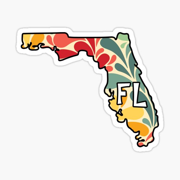 Floral Florida Sticker