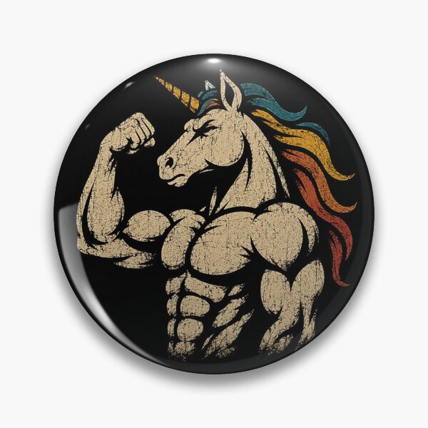 Item preview, Retro Muscular Unicorn Power Fantasy Vintage Gym designed and sold by Moizento.