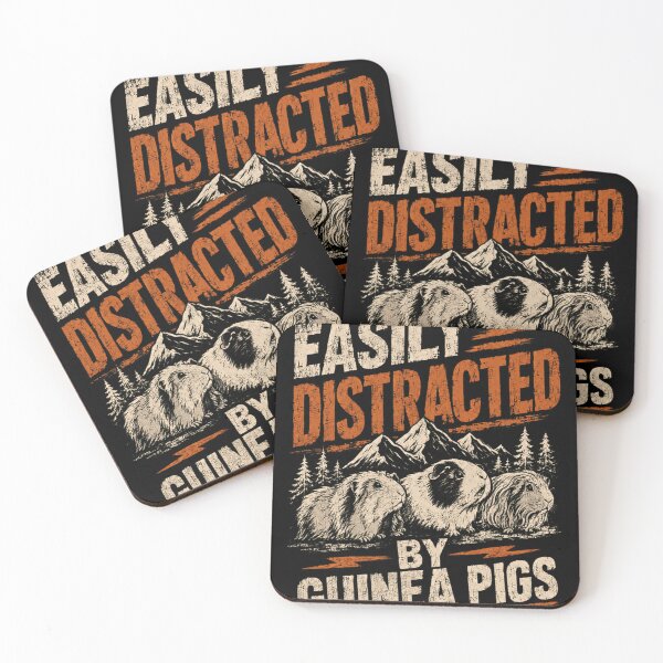 Item preview, Easily Distracted By Guinea Pigs Pet Owner Lover designed and sold by SkeletonsDanger.