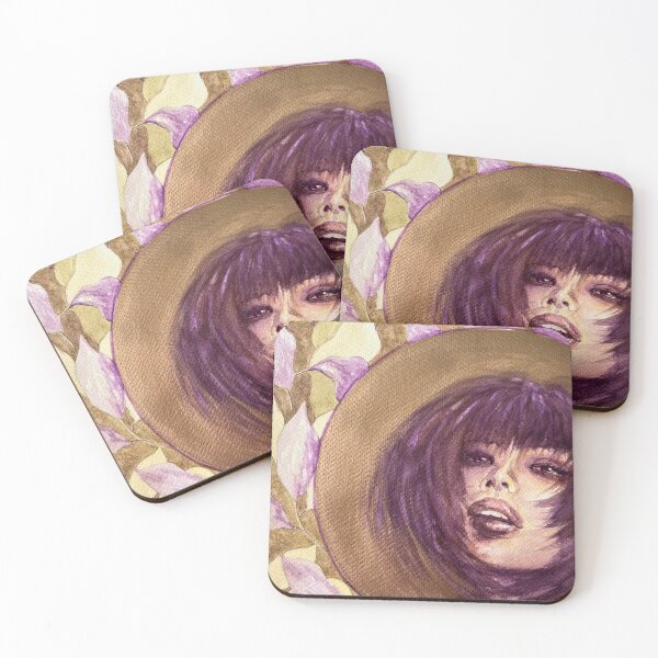 Item preview, Within the Circle | Botanical Woman Watercolour Portrait designed and sold by ArithraStudio.
