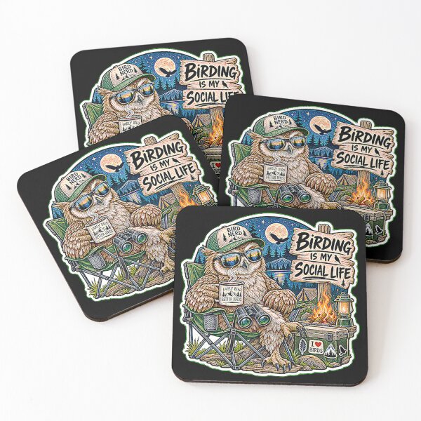 Item preview, Birding Is My Social Life | Funny Owl Birdwatcher Camping Design designed and sold by Jankes88.