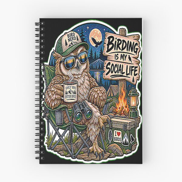 Item preview, Birding Is My Social Life | Funny Owl Birdwatcher Camping Design designed and sold by Jankes88.