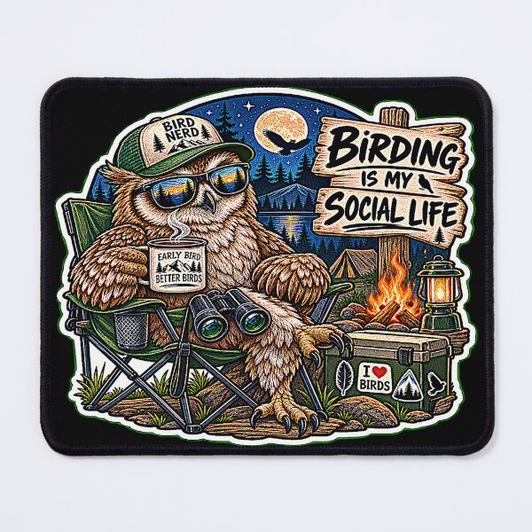 Item preview, Birding Is My Social Life | Funny Owl Birdwatcher Camping Design designed and sold by Jankes88.