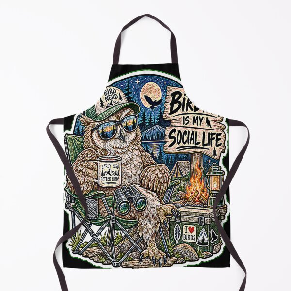 Item preview, Birding Is My Social Life | Funny Owl Birdwatcher Camping Design designed and sold by Jankes88.