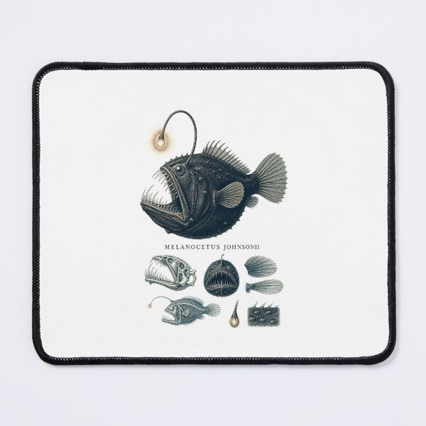 Item preview, Black Devil Anglerfish Deep Sea Natural History Art designed and sold by AMICO77.