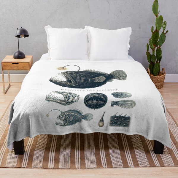Item preview, Black Devil Anglerfish Deep Sea Natural History Art designed and sold by AMICO77.